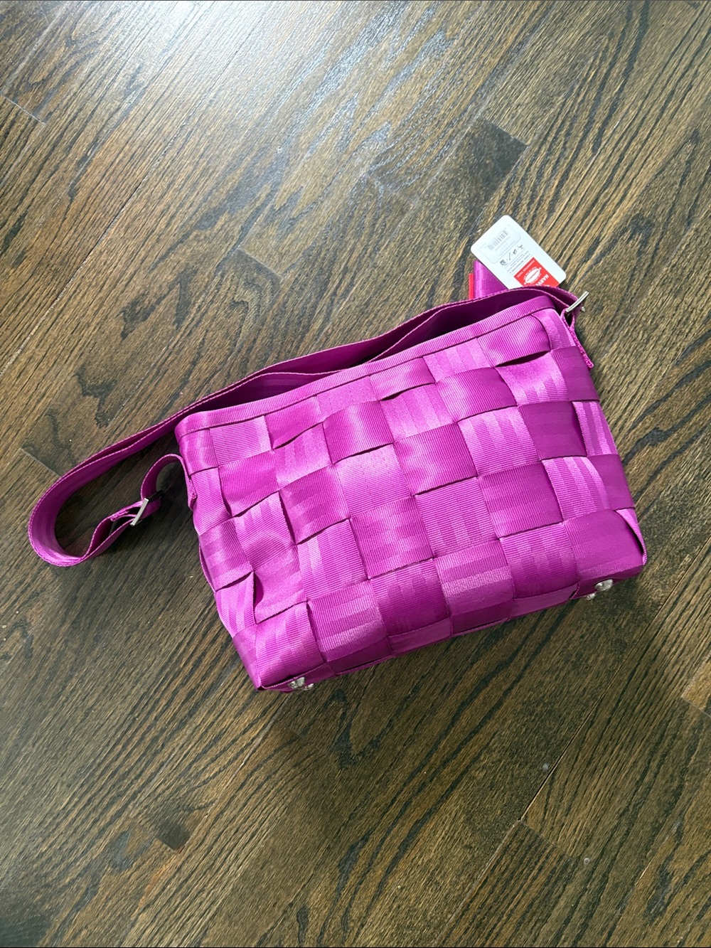 Woven Crossbody Bag - Magenta color by HARVEYS